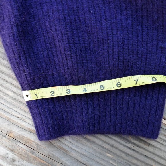 The Style PURPLE Angora Wool Blend Belted Shorts - Picture 13 of 16